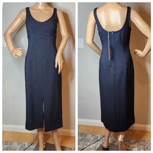 NWT Keepsake The Label Navy Meraz Midi Dress. Size small. Stretch.  Sample.